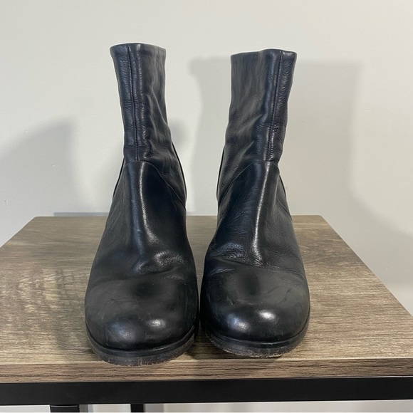 Hope by Ringstrand Söderberg Black Leather Heeled Ankle Boots Booties 37 6.5 - Picture 3 of 6